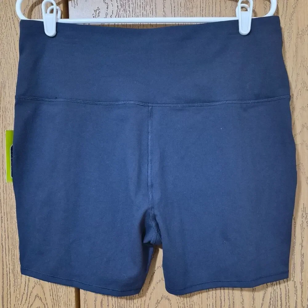 VIVELY Women's Navy Short Stretchy Athletic Workout Shorts Tights Size XL NWT